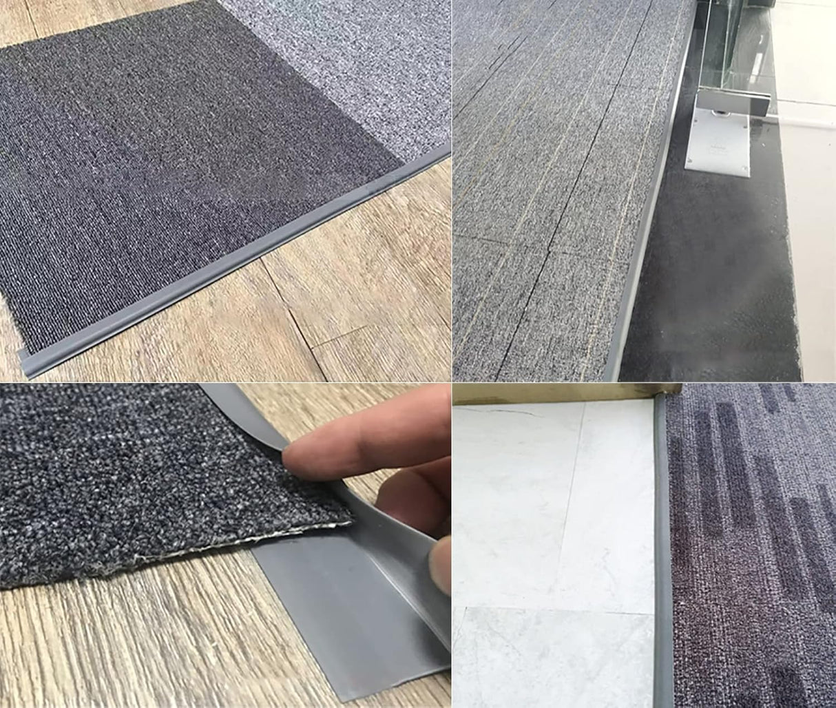 LVLONG Carpet Edge Trim - Cuttable Customizable Carpet Floor Edge Binding Threshold Strip, Anti Slip Carpet Joining Strip 1/2/3/4/5/6/7/8/9/10m Long (Size : Length-7m(23ft))