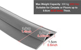 LVLONG Carpet Edge Trim - Cuttable Customizable Carpet Floor Edge Binding Threshold Strip, Anti Slip Carpet Joining Strip 1/2/3/4/5/6/7/8/9/10m Long (Size : Length-7m(23ft)) - Top-Down View
