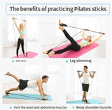 Stretched Fusion Pilates Bar, Pilates Stretched Fusion Bar, Stretchedfusion Multi-functional Pilates Bar, Pilates Stretched Fusion Bar, Multifunctional Pilates Bar Stretched Fusion for Home-Blue - Top-Down View