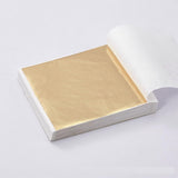100PCS 24K Pure Genuine Gold Leaf Foil Sheet Gold Decoration (Champagne) - Front View