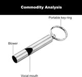 2PCS Mini Stainless Steel Survival Whistle Perfect for Camping, Hiking and Boating Loud Emergency Whistle with Far Distance Rang for Sporting Events and Call Your Dog，Keychain Included
