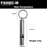 2PCS Mini Stainless Steel Survival Whistle Perfect for Camping, Hiking and Boating Loud Emergency Whistle with Far Distance Rang for Sporting Events and Call Your Dog，Keychain Included