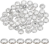 Rhinestone Beads for Pens Making, 100 Pcs 12mm Bulk Beadable Spacer Beads Rhinestone Bead Glitter Wave Diamond Crystal Bead for DIY Pens Bracelet Jewelry Making Craft Supplies(Style2)