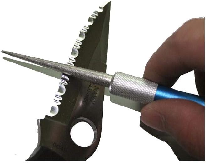 Serrated Knife Sharpening Serrated Sharpener Diamond Sharpening Stone Pen Stick Portable Pocket Diamond Knife Sharpener