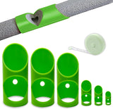 6PCS Pipe Insulation Cutting Guide， Molded Foam Pipe Cutter Tool with 15MM-53MM Insulation Cutting Fixture for Home/Industrial/Commercial Plumbing + Bonus 59" Tape Measure (Green)