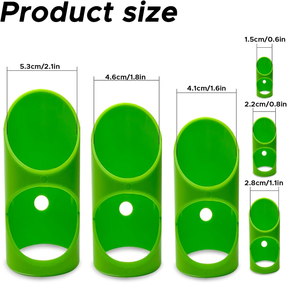 6PCS Pipe Insulation Cutting Guide， Molded Foam Pipe Cutter Tool with 15MM-53MM Insulation Cutting Fixture for Home/Industrial/Commercial Plumbing + Bonus 59" Tape Measure (Green)
