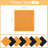 8pcs High Heels Patch Square Sole Repair Tips Rubber Boot Heel Replacement Sole Protectors Non-Slip Heel Replacements High Heel Tread Pad(2.44