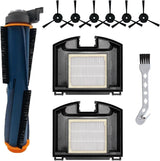 10 Pack Replacement Parts Set for Shark RV2310 Matrix Robot Vacuum Cleaner 1 Main Brush 2 HEPA Filters 6 Side Brushes 1 Cleaning Brush