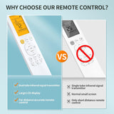 Replacement Remote Control Compatible with Pioneer 12,000 BTU 21.4 SEER2 Ductless Mini-Split Inverter+ Air Conditioner - Side View