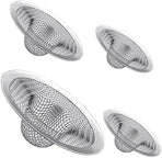 4PCS Heavy Duty Stainless Steel Sink Strainer,Sink Basket Set, Fits Most Kitchen Sinks 4.5'', Bathroom Sinks 2.75'',Shower Drains