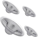 4PCS Heavy Duty Stainless Steel Sink Strainer,Sink Basket Set, Fits Most Kitchen Sinks 4.5'', Bathroom Sinks 2.75'',Shower Drains