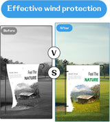 12 Pack Garden Flag Clips Anti Wind Garden Flag Stand Stoppers Flags Pole Clips to Hold Flags in Place, Support Rod Accessories (Black) - Side View