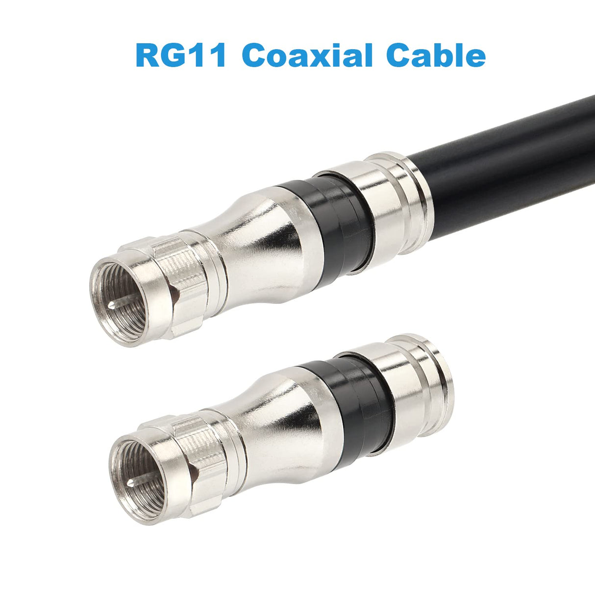 RG11 Connectors 10 Pack,F Type Connectors,RG11 Coax Cable Compression Fitting with Weather Seal O Ring