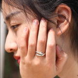Hug Ring For Granddaughter, Silver Ring For Women With “Always With You” Adjustable And Non Tarnish Minimalist Birthday Jewelry Gift - Top-Down View