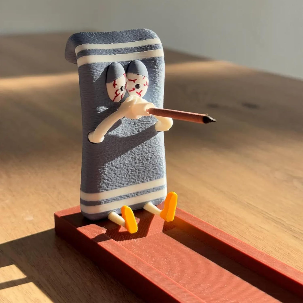 Towelie Servietsky Incense Holder, Handcrafted Incense Burner Holder, Realistic Crafts, Incense Holder for Sticks, Interchangeable Glasses Incense Burner Best for Meditation, Home, Office A A