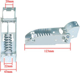 Freezer Hinge with Spring, Metal, Surface Mount, 1pcs - Front View