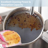 Wood Fiber Kitchen Dishcloths 10 Pack, Reusable and Absorbent Dish Cloths & Dish Towels, No Odor, 8-Layes-Super Absorbent for Kitchen Counter, Dish Washing, Appliances, Car, (12in x12in) - Front View