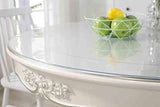 Clear Plastic Tablecloth Protector Round Table Transparent Cover Vinyl Table Cloth for Kitchen and Home Table (22 inch Diameter,2.0mm Thick)