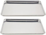 (5303) Wear-Ever Half-Size Sheet Pans, Set of 2 (18-Inch x 13-Inch x 1-Inch, Aluminum) - Side View