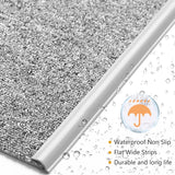 Carpet Edge Binding Trim, Self Adhesive Grey Floor Transition Strip/Rugs Edging Bar for Indoor Doormat Protect, Flexible PVC Seal Molding for Robot Vacuum Cleaner (1050cm (34.4ft)) - Front View
