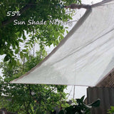 YAEGER White Shade Cloth 55% Garden Shade Net for Greenhouse Plants 10x10ft 10x20ft 13x23ft Outdoor Shade Garden Sun Shade Mesh Screen Cover for Patio Balcony Chicken Coops(10x10ft) - Top-Down View