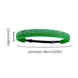 Glitter Headbands Adjustable Non-Slip Head Bands Cute Elastic Hair Accessories For Gymnastics-Sparkly Hair Bands Gifts Stretch Fashion Headbands For Women, White - Top-Down View