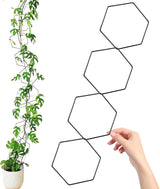 10/18 Pcs Metal Chain Trellis for Climbing Plants with Wall Hooks Wall Hanging Trellis Plant Vine Support for Indoor Outdoor Garden Pothos Ivy (90in) - Front View