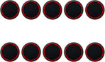 10Pcs Analog Controller Thumb Stick Grip Thumbstick Cap Cover for PS3/PS4/PS5 Controller - Black Background with Red Circle