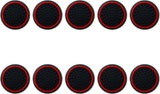 10Pcs Analog Controller Thumb Stick Grip Thumbstick Cap Cover for PS3/PS4/PS5 Controller - Black Background with Red Circle
