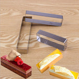 Mousse Mold 3-piece Set, Rectangle Ring Bakeware Tiramisu Cake Baking Cookie Cutters - Side View