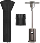 OutdoorLines Waterproof Outdoor Patio Heater Covers with Zipper and Storage Bag, Dust-proof UV-Resistant Windproof Propane Heavy Duty Heater Cover for Standing Heater, 1 Pack-89Hx33Dx19B inch Black