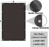 Leaf Net Pool Cover,Protective Mesh Cover with Reinforcement Edge and Rope,All-Weather Outdoor Cover for Inground and Above Ground Swimming Pools, Cuttable Rectangle Shape (12x24ft) - Side View