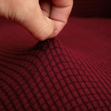 E,1PC, Round Bar Stool Covers Slipcovers Low Back Set of 4/2, Anti-Slip Counter Stool Chair Covers with Elastic Band, Curved Back Kitchen Chair Covers Slipcovers, Easy to Install - Front View