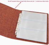10 Sheets 3-Pocket Clear Paper Bill Holder Stamp Coin Collector Loose Leaf Sheet Collecting Album Page Random - Top-Down View