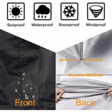 122cm x 46cm Round Waterproof Fireplace Cover with Drawstring - Top-Down View