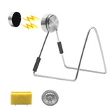 2-pack magnetic dishcloth holder for sink stainless steel - Side View