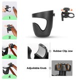Boat Drink Holder 360 Degree Adjustable Rotation Clamp Universal Cup Holder for Boat Railing - Top-Down View