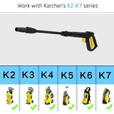 Compatible with Karcher K2 K3 K4 K5 K6 K7 High Pressure Washer Gun - Top-Down View