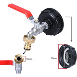 1000l tank tap with garden hose adapter, S60x6 IBC tap connection