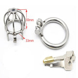 Stainless Steel Chastity Cage with Spikes, 40mm Size