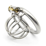 Stainless Steel Chastity Cage with Spikes, 40mm Size - Rear View