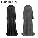 Portable Blanket with Sleeves Winter Soft Sherpa Weighted Blanket Sofa Blanket Adult Warm Long Lazy TV Blanket Plush Coat - 45-Degree Angle
