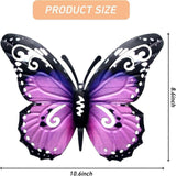 Butterfly Wall Decor 10.6 Inch Metal Indoor Outdoor Hanging Art for Patio Garden Yard Fence Home Living Room