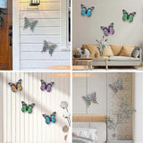 Butterfly Wall Decor 10.6 Inch Metal Indoor Outdoor Hanging Art for Patio Garden Yard Fence Home Living Room