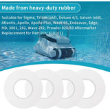 Maytonics Dolphin Pool Cleaner Climbing Wheel Rings 4 pcs Compatible with M200 M400 M500 Nautilus CC Plus DX3 DX4 DX6 - Top-Down View