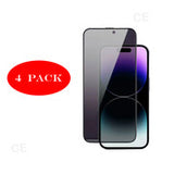 iPhone 15 Privacy Screen Protector Tempered Glass 4-Pack Anti-Spy Protection