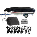 Square Boat Cover, 21-24FT (750cm x 360cm), Trailerable, Marine Grade 210D grey