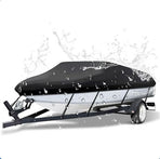 12-14ft Boat Cover Trailerable Marine Grade 600D Black