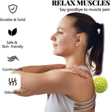 Massage Balls (Set of 2) - Trigger Point Balls - Massage Balls with Relief Points - Pointed Balls - Hedgehog Balls - Massage Balls - Trigger Point Exercise Balls - For Massaging Hand, Leg, Shoulder, Hip and Foot Muscles (Green/Purple 7.5 cm) - Rear View