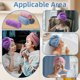Towels - 4 pcs - Wet Hair Towel - Dry Hair Towel - Long Hair Headband - Women's Towels - Bathroom Amenities - Top-Down View